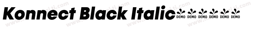 Konnect Black Italic字体转换